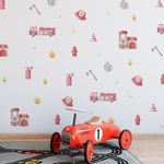 Kit Adesivos de Parede Infantil Heróis Bombeiros em Ação