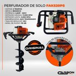 Perfurador de Solo 52cc Broca 80x20cm FAK520PS  