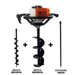 Perfurador de Solo com 2 brocas (10 e 20cm) + Ext 100cm