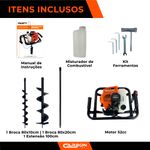 Perfurador de Solo com 2 brocas (10 e 20cm) + Ext 100cm