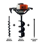 Perfurador de Solo com 2 brocas (10 e 20cm) + Ext 60cm