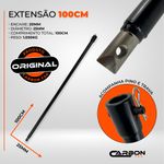 Extensão Carbon Fak 100cm para Perfurador de Solo
