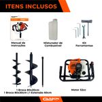 Perfurador de Solo com 2 brocas (20 e 30cm) + Ext 60cm