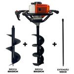 Perfurador de Solo com 2 brocas (20 e 30cm) + Ext 100cm