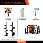 Perfurador de Solo com 2 brocas (20 e 30cm) + Ext 100cm
