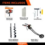 Perfurador de Solo com Base Móvel  com 2 brocas (10 e 15 )