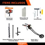 Perfurador de Solo com Base Móvel  com 2 brocas (10 e Plantio ) + Ext 60cm