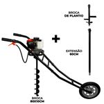 Perfurador de Solo com Base Móvel  com 2 brocas (10 e Plantio ) + Ext 60cm