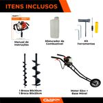 Perfurador de Solo com Base Móvel  com 2 brocas (10 e 20 )