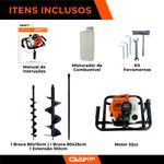 Perfurador de Solo com 2 brocas (10 e 25cm) + Ext 100cm