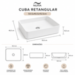 Cuba Retangular 505x405x105 Branca
