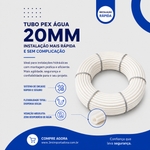 Pex Água Tubo 20mmx100metros Branco
