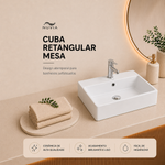 Cuba Retangular Mesa 510x420x155 Branca Importado