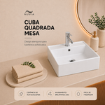Cuba Quadrada Mesa  410x410x145 Branca Importado