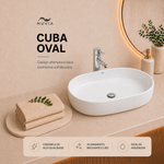 Cuba Oval 510x340x120 Branca Importado