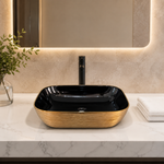 Cuba Oval 460x330x140 Preto/Gold Importado