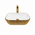 Cuba Oval 460x330x140 Branco/Gold Importado
