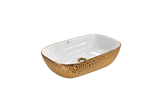 Cuba Oval 460x330x140 Branco/Gold Importado