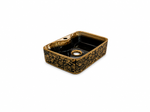 Cuba Retangular Mesa 480x380x140 Preto/Gold 