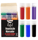 Refil Recarga para Pincel Marcador Quadro Branco 6 unidades