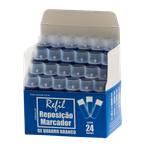 Refil Recarga para Pincel Marcador Quadro Branco 24 unidades
