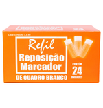 Refil Recarga para Pincel Marcador Quadro Branco 24 unidades
