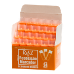 Refil Recarga para Pincel Marcador Quadro Branco 24 unidades