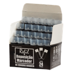Refil Recarga para Pincel Marcador Quadro Branco 24 unidades