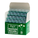 Refil Recarga para Pincel Marcador Quadro Branco 24 unidades