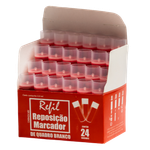 Refil Recarga para Pincel Marcador Quadro Branco 24 unidades