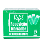 Refil Recarga para Pincel Marcador Quadro Branco 12 unidades