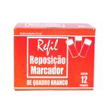 Refil Recarga para Pincel Marcador Quadro Branco 12 unidades