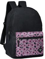 Mochila Escolar Básica Estampada Feminina Preto