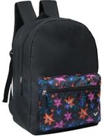 Mochila Escolar Básica Estampada Feminina Preto