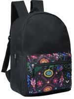 Mochila Escolar Básica Estampada Feminina Preto