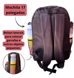 Mochila Escolar Básica Estampada Feminina Preto