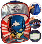 Mochila Escolar Infantil Unissex Capitão América Marvel