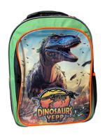 Mochila Infantil Alças ajustáveis Masculina Dinossauro Verde