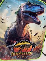 Mochila Infantil Alças ajustáveis Masculina Dinossauro Verde