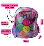 Mochila Infantil Feminina Flor Pequena Smile