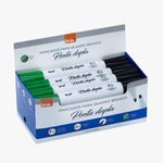 Marcador Pincel Quadro Branco 2 Em 1 Ponta Dupla-2 Cores Brw Cx/12