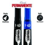 Caixa Com 12 Marcador Pincel Permanente Ponta Chanfrada BR Cores Excelente