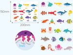Quebra-Cabeça Magnético Animais Marinhos - 30 peças + embalagem metálica