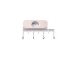 Ímã de neodímio bloco 24x9x4 mm - N42 - c/ 1 furo M7 e cantos chanfrados R2.5