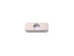 Ímã de neodímio bloco 24x9x4 mm - N42 - c/ 1 furo M7 e cantos chanfrados R2.5