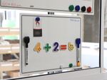 Quadro magnético flexivel branco 40 x 30 cm para vidros