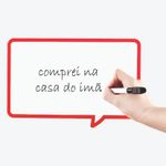 Quadro de recados magnético p/ geladeira, quadros, etc - Vermelho