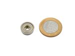 Fixador Magnético 16x5 mm com Furo Rebaixado - 100 peças