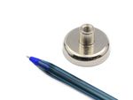 Fixador Magnético 32x8 mm com pino c/ rosca interna