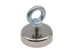 Fixador Magnético 60x15 mm com pino c/ rosca interna e olhal M8
